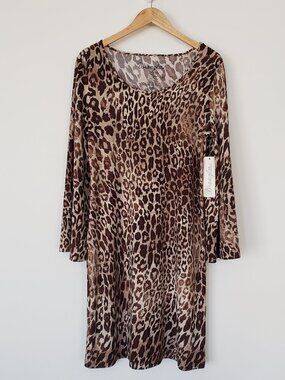 Wrangler Leopard Print Dress Size L NWT